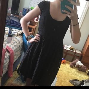 Black lace dress